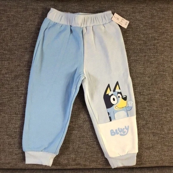 BLUEY Moose Toddler Boy Bluey Sweatshirt Pullover Sweatpants Set Blue Cream 3T - Picture 12 of 17